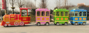 vintage trackless train ride manufacturer