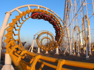 6 loop roller coaster ride for sale