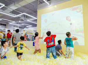 Interactive game of indoor playground