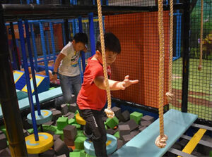 junior ninja course of indoor playground